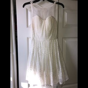 Crystal Doll Ivory Lace/Tulle Babydoll dress sz 9